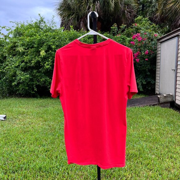 Gymshark Red Cotton Logo Short Sleeve T Shirt Size S - Picture 2 of 8